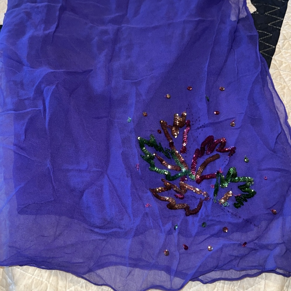 Vintage Baar and Beards hand rolled silk scarf sheer square 24”